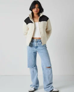 Jackets & Coats*Ava And Ever Munich Puffer Jacket Alabaster/black