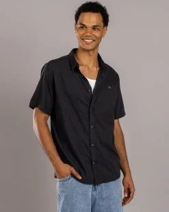 Tops & T-Shirts*Quiksilver MW Premium Stretch Short Sleeve Shirt Black