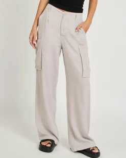 Sets|Linen Blend*Mooloola Nala Hawaii Pants Grey
