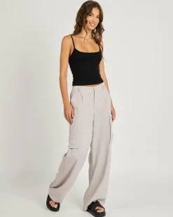 Sets|Linen Blend*Mooloola Nala Hawaii Pants Grey