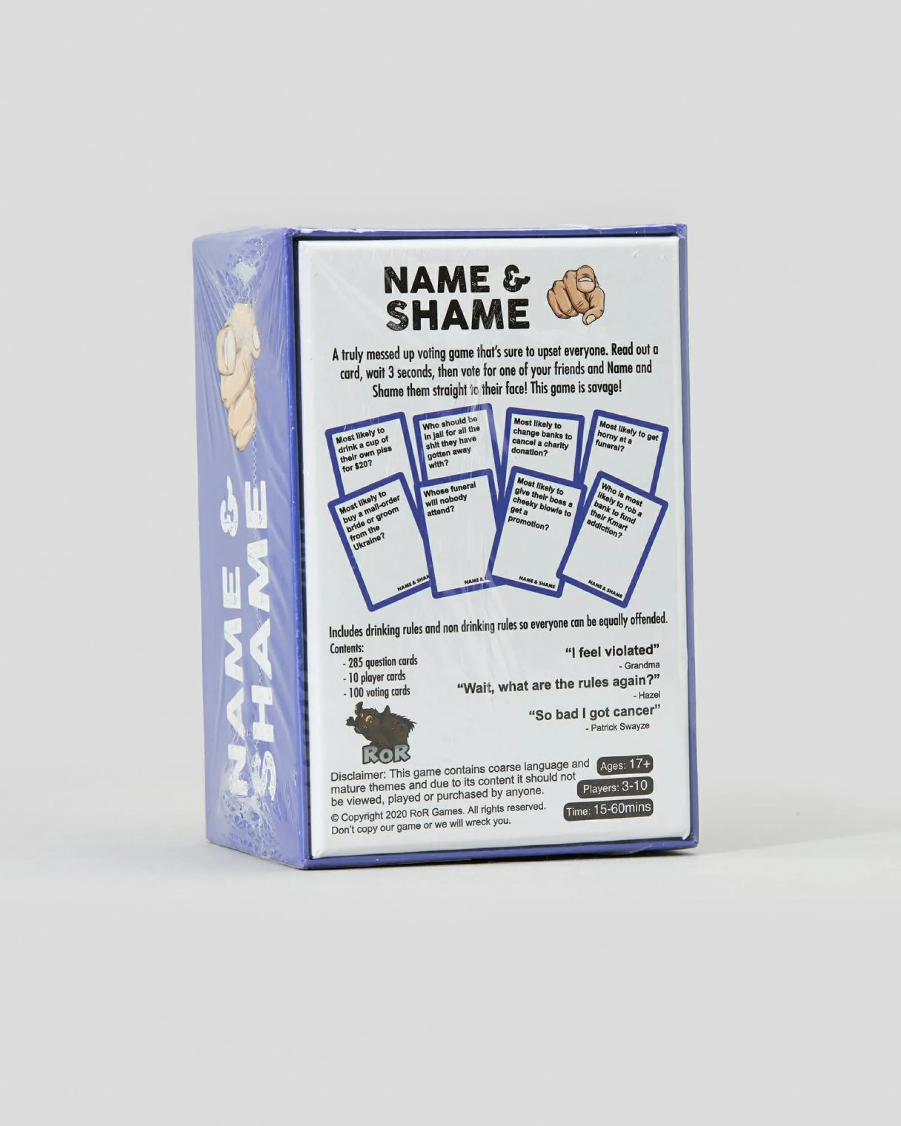 New Name & Shame Card Game Women Gifts & Novelty|Gifts & Novelty