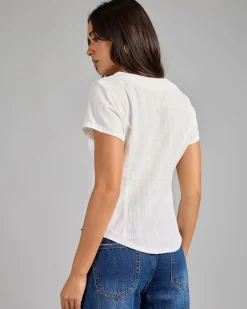 Tops*Pink Diamond Natalya Top White