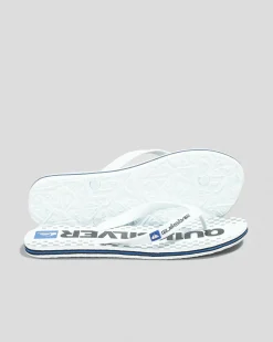 Flip Flops & Sandals*Quiksilver Natas Thongs White/white/black