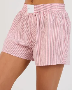 Bottoms*Ava And Ever Nate Shorts Red Stripe