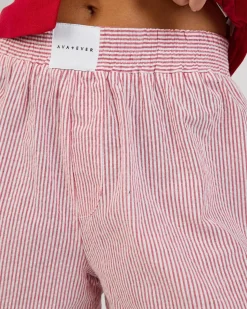 Bottoms*Ava And Ever Nate Shorts Red Stripe