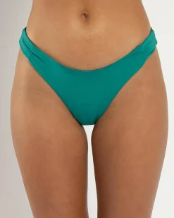 Bikinis*Kaiami Neesha Cheeky Ruch Bikini Bottom Emerald