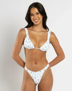 Bikinis*Kaiami Nell Triangle Bikini Top White/blue