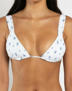 Bikinis*Kaiami Nell Triangle Bikini Top White/blue