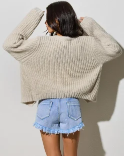 Knitwear|Jackets & Coats*Indikah Nemy Cable Knit Cardigan Oat