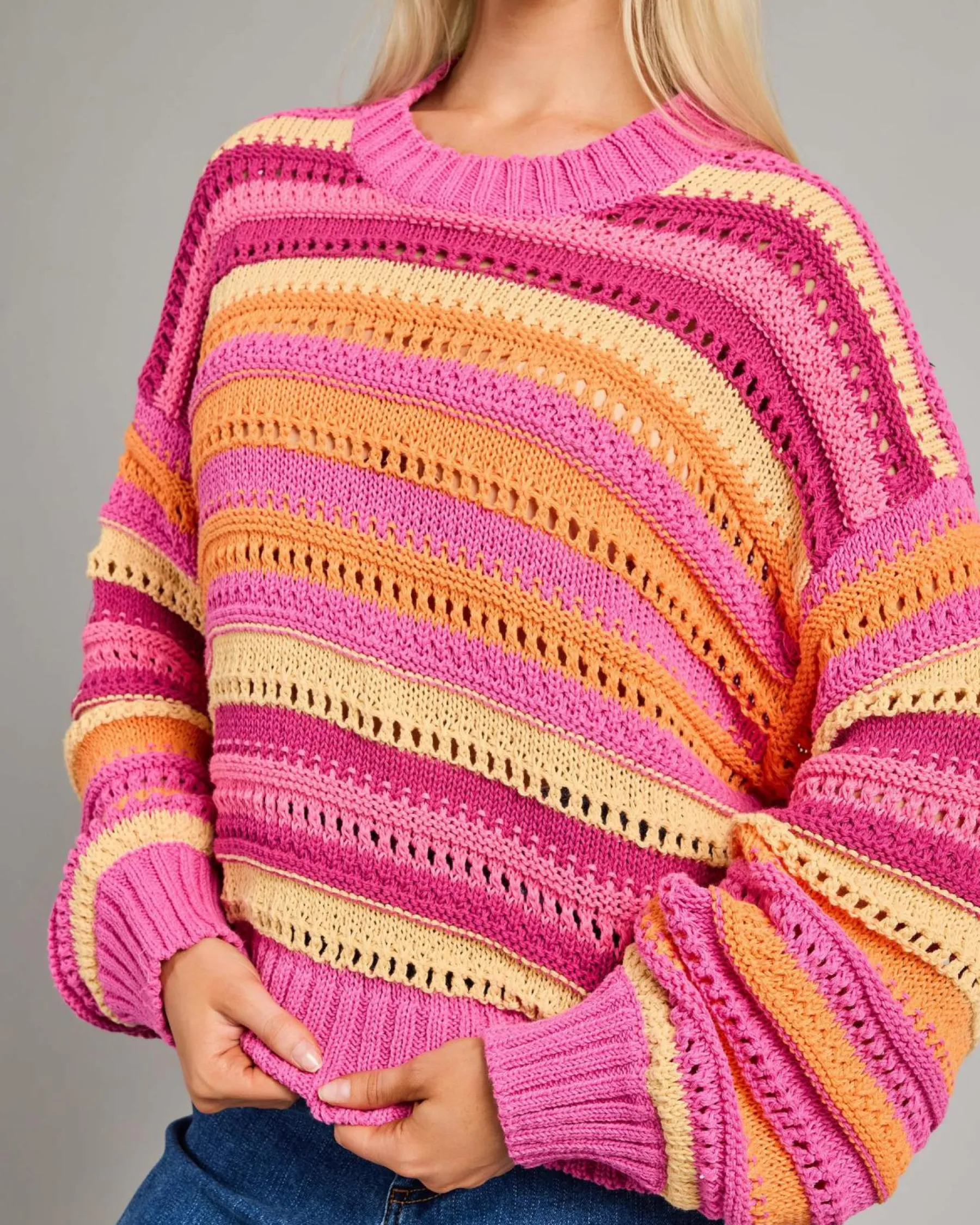 Sale Neon Isles Cotton Stripe Jumper Women Knitwear|Jumpers & Hoodies