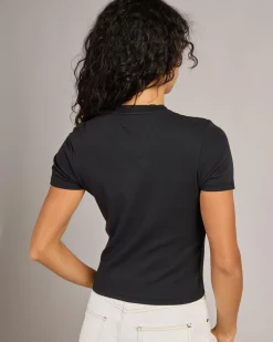 Tops*Rip Curl Neon Palm Fitted T-Shirt Black