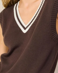 Outlet Nero Sleeveless Knit Vest Women Tops
