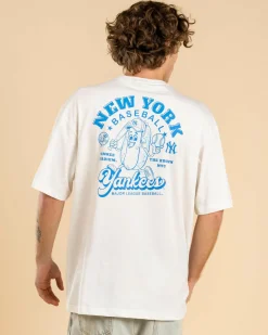 Tops & T-Shirts*Majestic New York Yankees Iconic Eats T-Shirt White Marl
