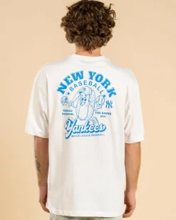 Tops & T-Shirts*Majestic New York Yankees Iconic Eats T-Shirt White Marl