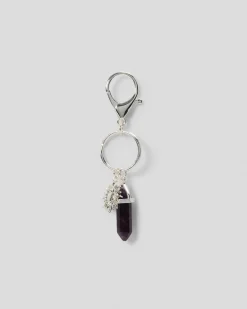 Gifts & Novelty|Gifts & Novelty*Karyn In LA Nexus Crystal Keyring Silver/purple