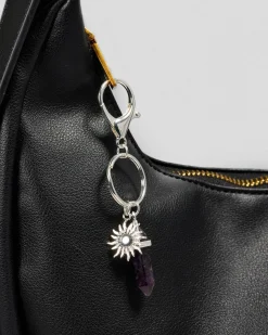 Gifts & Novelty|Gifts & Novelty*Karyn In LA Nexus Crystal Keyring Silver/purple