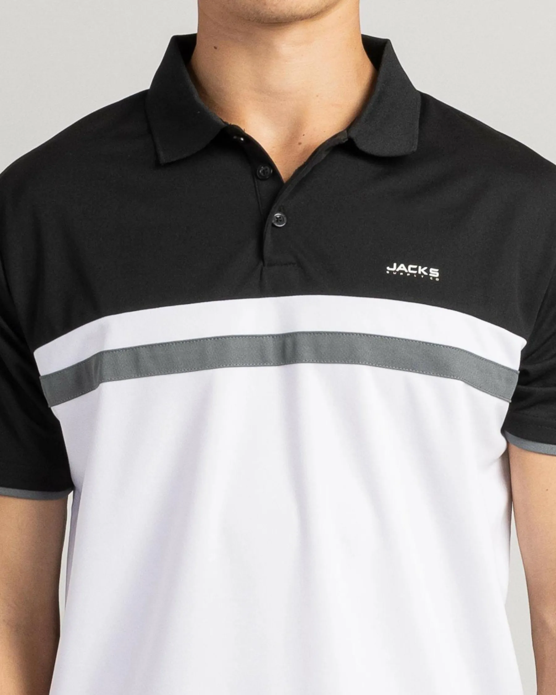 Tops & T-Shirts*Jacks Nexus Polo Shirt Black/white