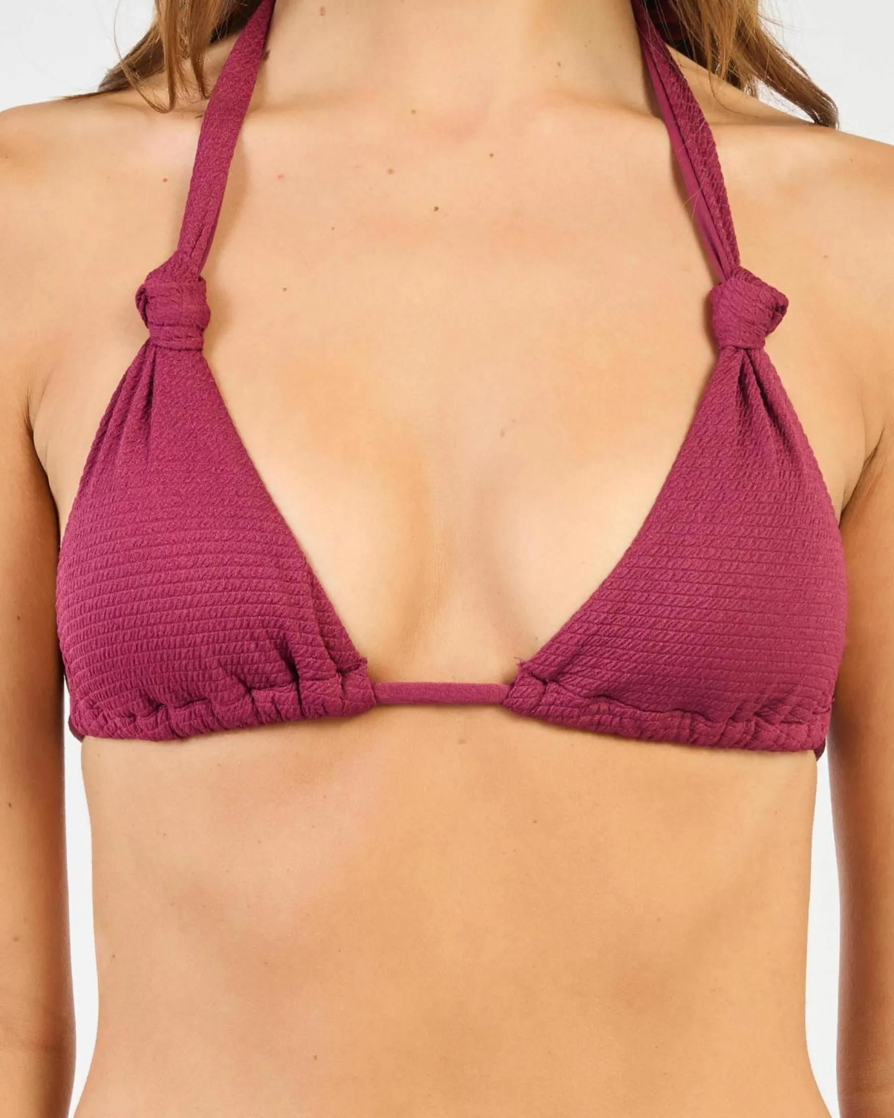 Bikinis*Kaiami Niana Knot Triangle Bikini Top Berry