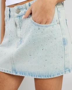 Online Nicky Diamante Skirt Women Denim|Bottoms