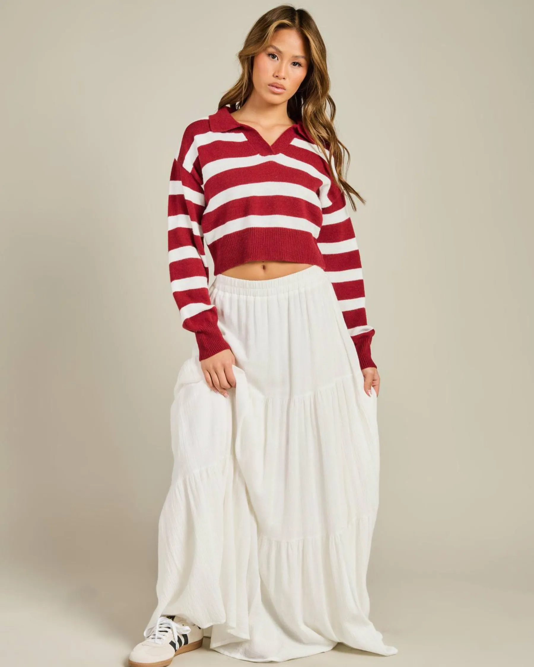 Knitwear|Jumpers & Hoodies*Pink Diamond Nico Knit Sweater Red/white