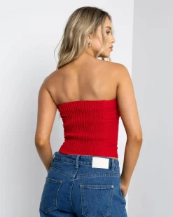 Sale Nicole Denim Tube Vest Women Tops