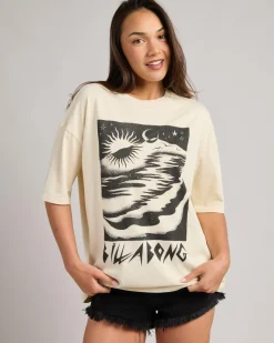 Tops*Billabong Night Walk T-Shirt White Cap
