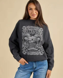 Jumpers & Hoodies*Billabong Nirvana Tour Sweatshirt Off Black