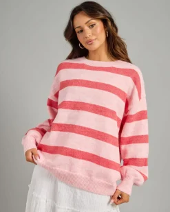 Jumpers & Hoodies*Pink Diamond Nix Knit Jumper Pink