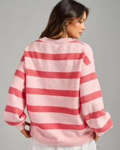 Jumpers & Hoodies*Pink Diamond Nix Knit Jumper Pink