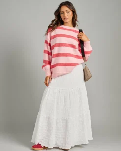 Jumpers & Hoodies*Pink Diamond Nix Knit Jumper Pink