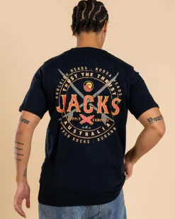 Tops & T-Shirts*Jacks Noosa T-Shirt Navy