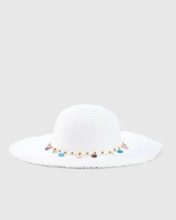 Headwear*Mooloola Nora Floppy Hat White