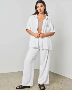 Sets|Tops*Mooloola Nora Hawaii Short Sleeve Shirt White