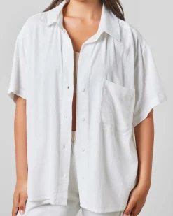 Sets|Tops*Mooloola Nora Hawaii Short Sleeve Shirt White