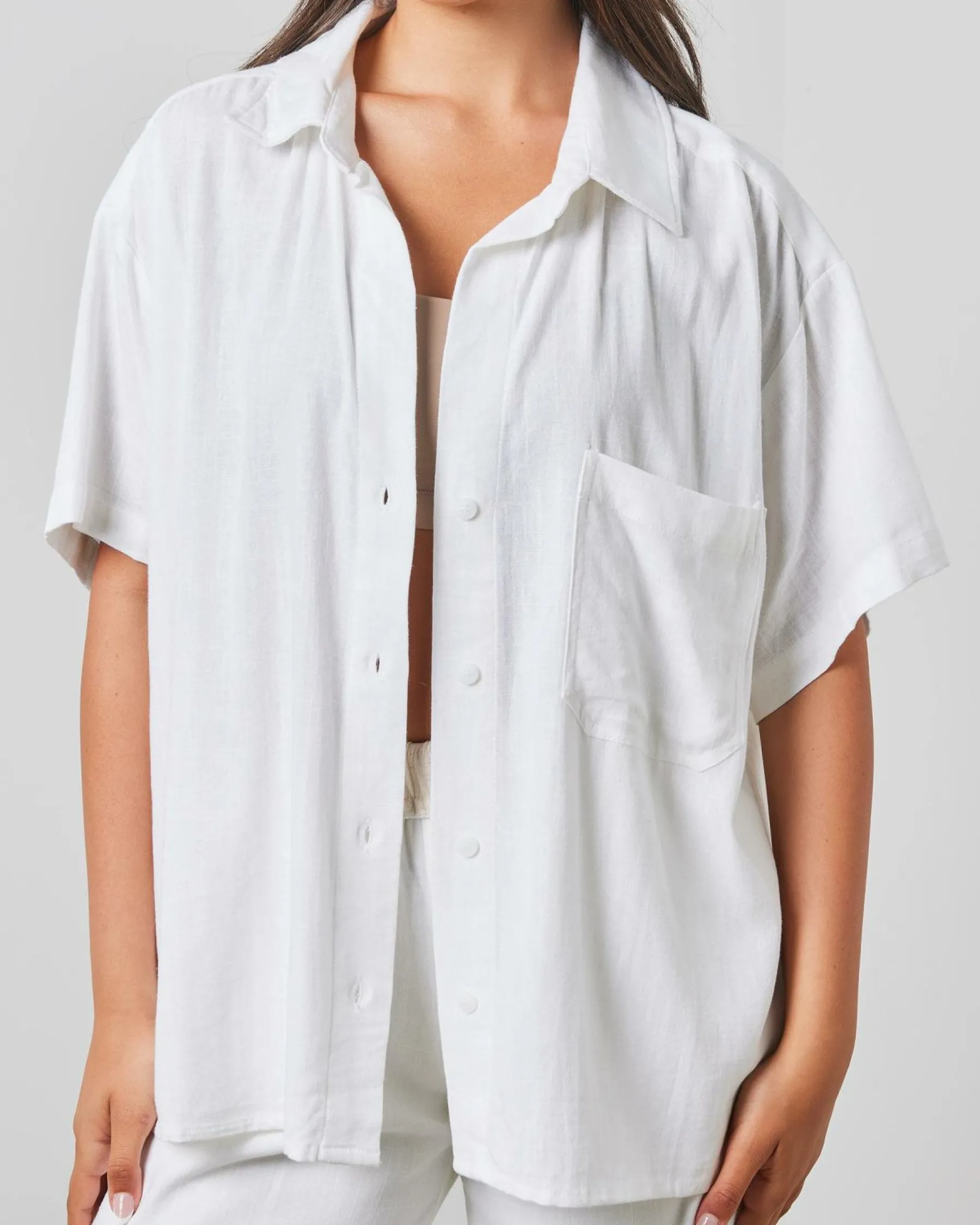 Sets|Tops*Mooloola Nora Hawaii Short Sleeve Shirt White