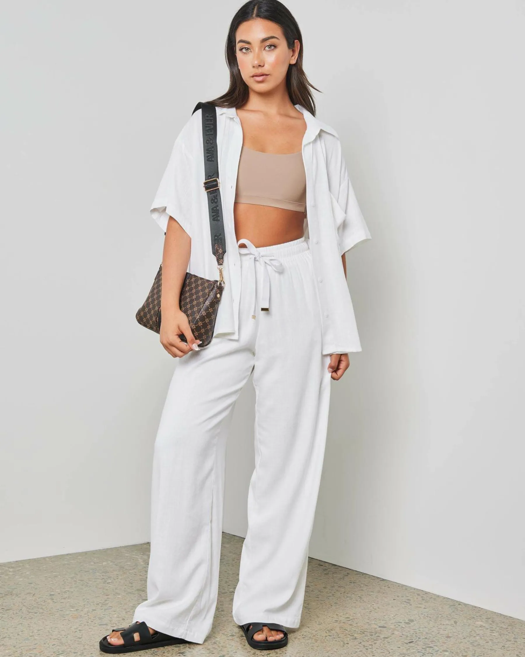 Sets|Tops*Mooloola Nora Hawaii Short Sleeve Shirt White