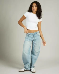 Denim|Bottoms*DESU Nova Baggy Balloon Jeans Blasted Light Blue
