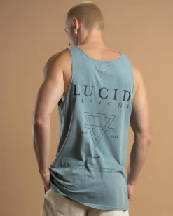 Tops & T-Shirts*Lucid Obelisk Singlet Blue Wash