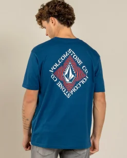 Tops & T-Shirts*Volcom Obtical T-Shirt Cosmic Blue