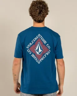 Tops & T-Shirts*Volcom Obtical T-Shirt Cosmic Blue