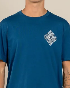 Tops & T-Shirts*Volcom Obtical T-Shirt Cosmic Blue