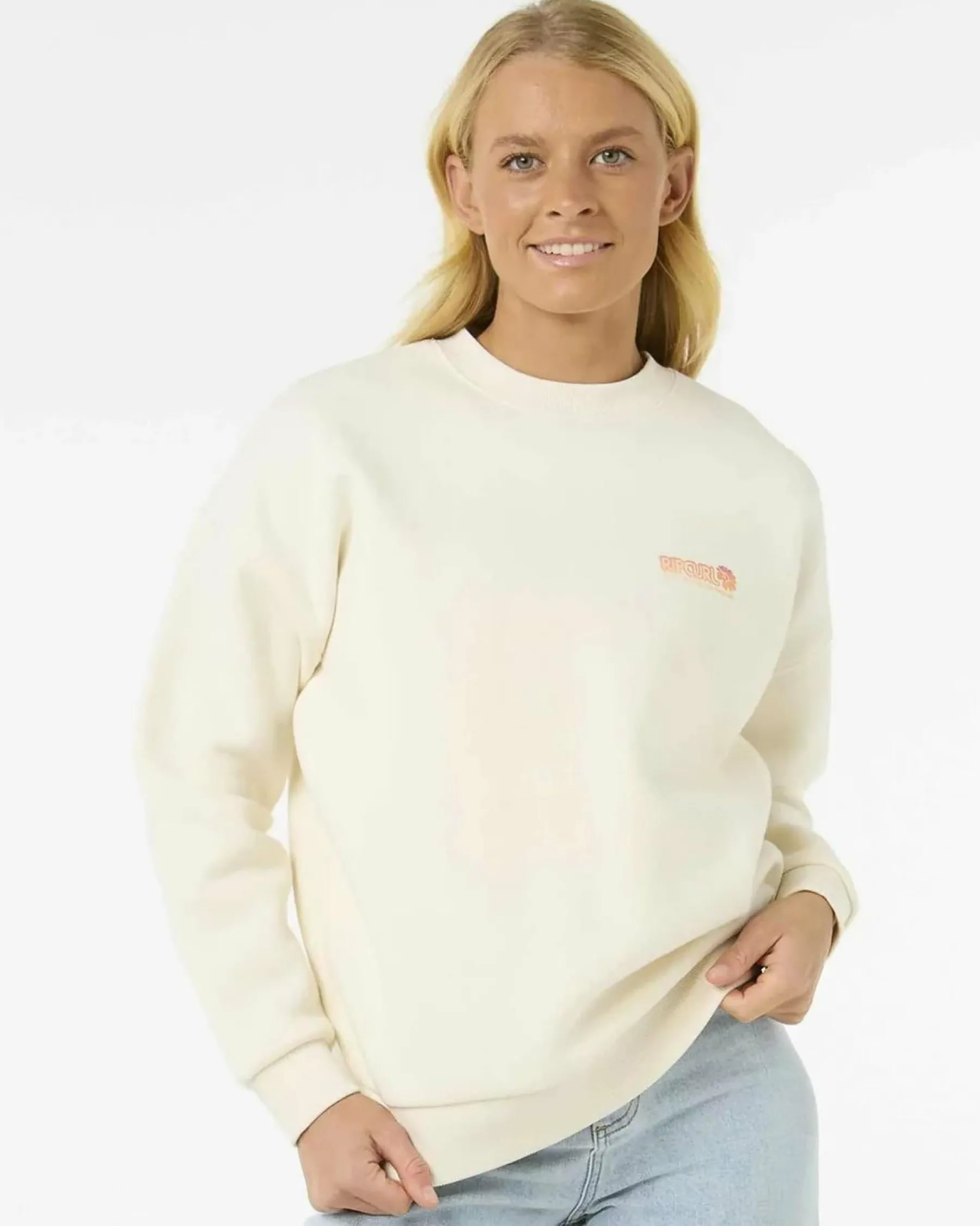 Jumpers & Hoodies*Rip Curl Ocean Tech Heritage Crew Sweatshirt Bone