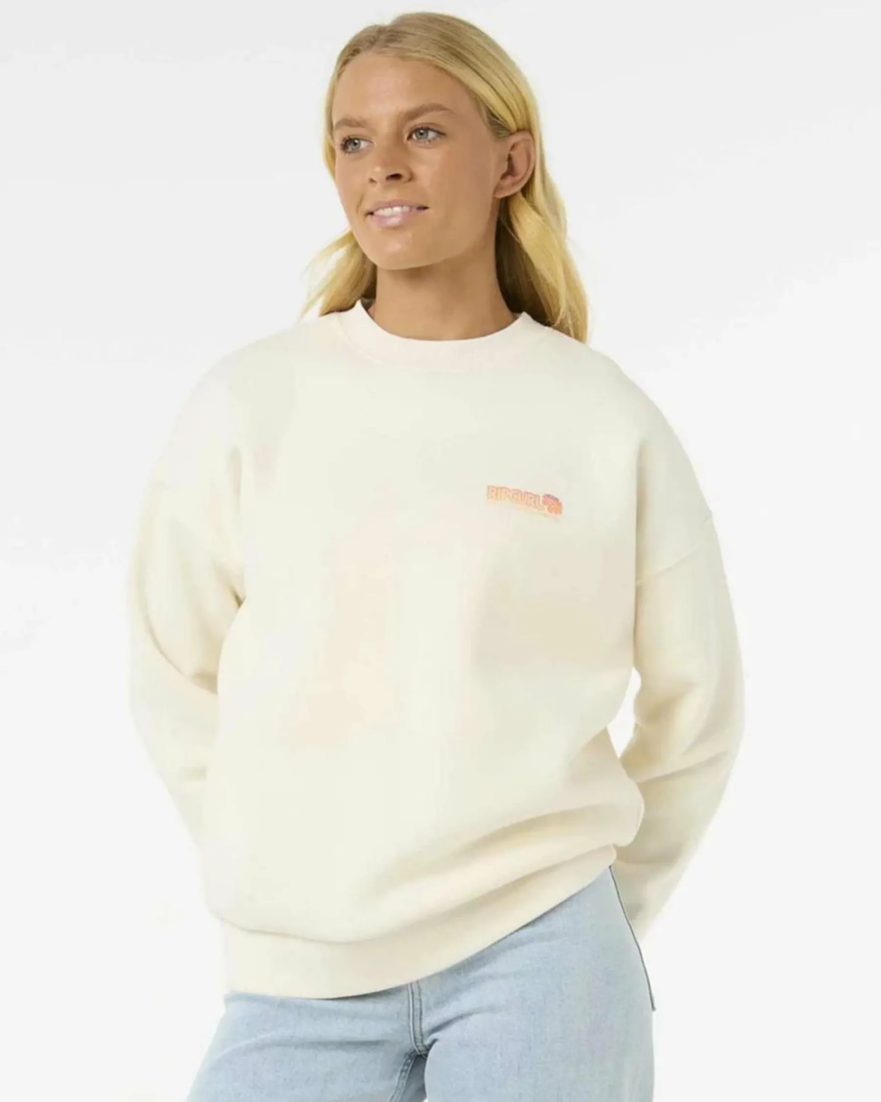 Jumpers & Hoodies*Rip Curl Ocean Tech Heritage Crew Sweatshirt Bone