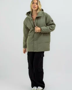 Outlet Ocean Ways Hooded Puffer Jacket Women Jackets & Coats