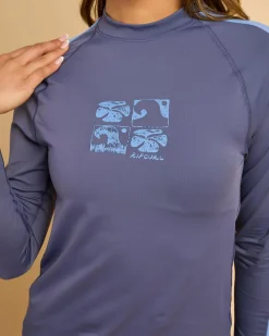 Rash Vests*Rip Curl Oceanic Long Sleeve Rash Vest Navy