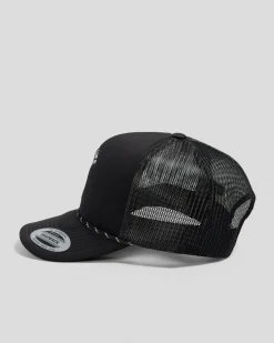 Headwear*Salty Life Oceans Folly Trucker Cap Black