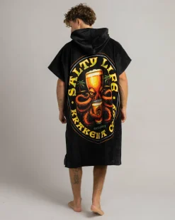 Beach Accessories & Towels*Salty Life Octobrew Hooded Towel Black
