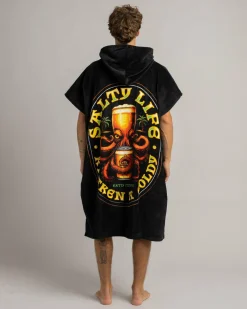 Beach Accessories & Towels*Salty Life Octobrew Hooded Towel Black