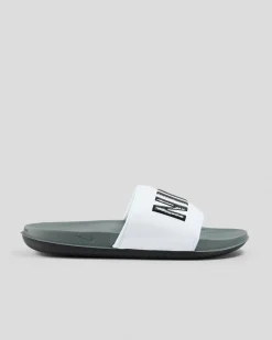 Slides*Nike Off Court Slides Dark Grey/black-white