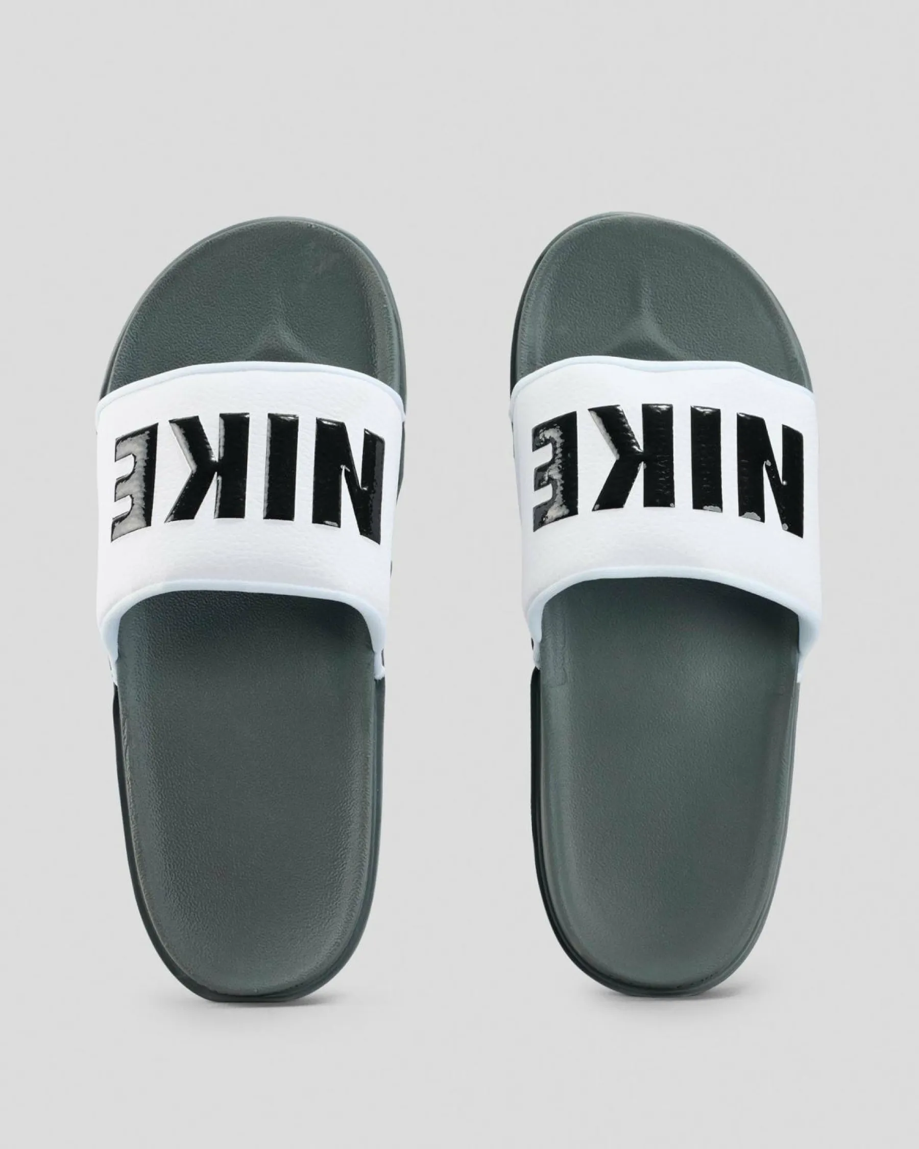 Slides*Nike Off Court Slides Dark Grey/black-white